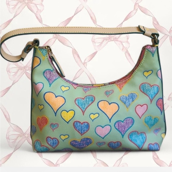 Dooney and Bourke Heart Patterned Shoulder Bag - Picture 1 of 4